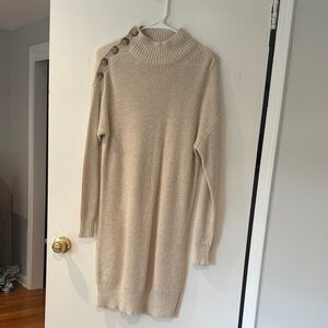 American Eagle Outfitters Beige Knit Midi Dress